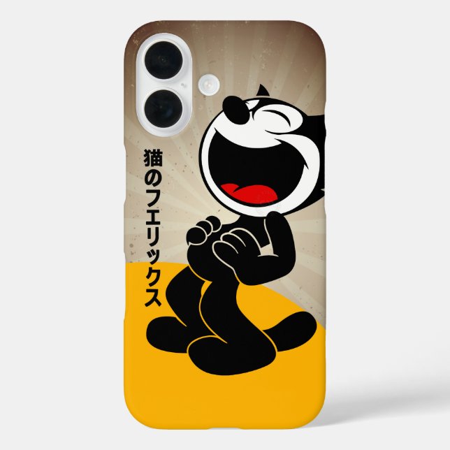 Funda iPhone 16 Cómics Dibujos Animados Gato (Reverso )