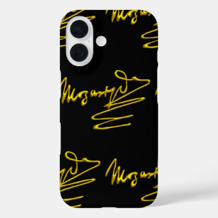 Funda iPhone 16 COMPOSICIÓN DE MOZART 3D Gold Signature Composer n