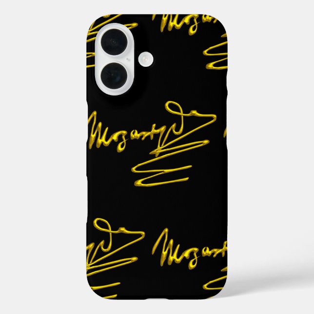 Funda iPhone 16 COMPOSICIÓN DE MOZART 3D Gold Signature Composer n (Reverso )
