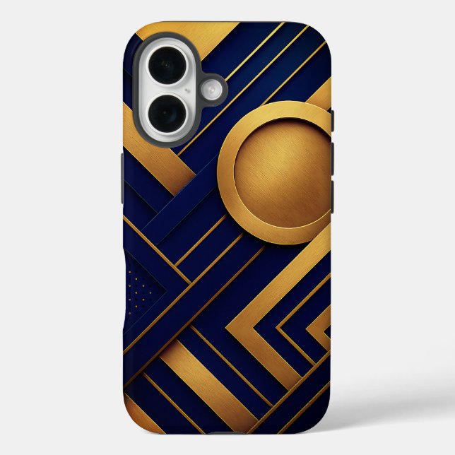Funda iPhone 16 Composición de resumen geométrico (Reverso )