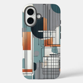 Funda iPhone 16 Composición geométrica
