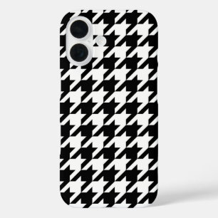 Funda iPhone 16 Comprobación de la galga negra y blanca