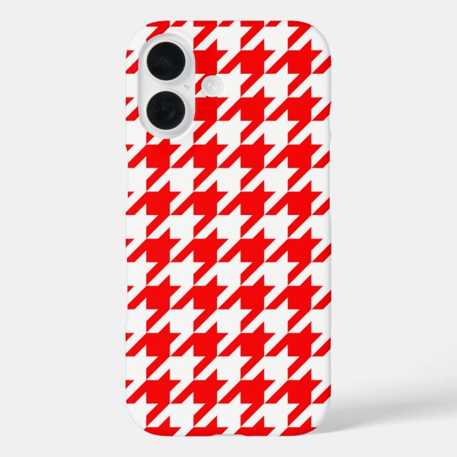 Funda iPhone 16 Comprobación de la galga roja y blanca (Reverso )