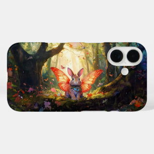 Funda iPhone 16 Conejito caprichoso en un bosque encantado