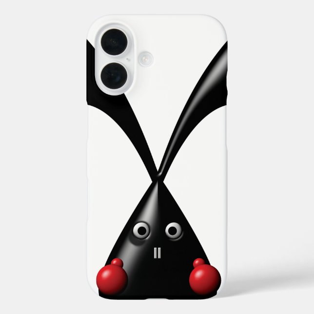 Funda iPhone 16 Conejo de bóxer de conejo duro (Reverso )