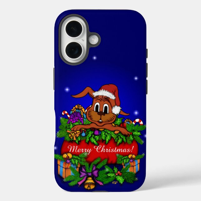 Funda iPhone 16 Conejo de navidades (Reverso )