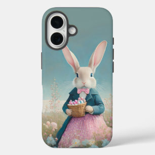 Funda iPhone 16 Conejo de Pascua con Huevos de Pascua Feliz Pascua