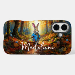 Funda iPhone 16 Conejo de Pascua en el bosque