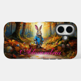 Funda iPhone 16 Conejo de Pascua en el bosque