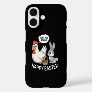 Funda iPhone 16 Conejo de Pascua Feliz Conejo Pollo No Esto Otra V