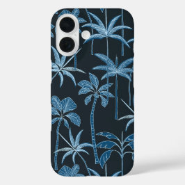 Funda iPhone 16 Conexión Tropical: Botánico de Palma de Línea Fina