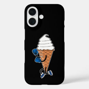 Funda iPhone 16 Cono de helado de dibujos animados divertidos de b