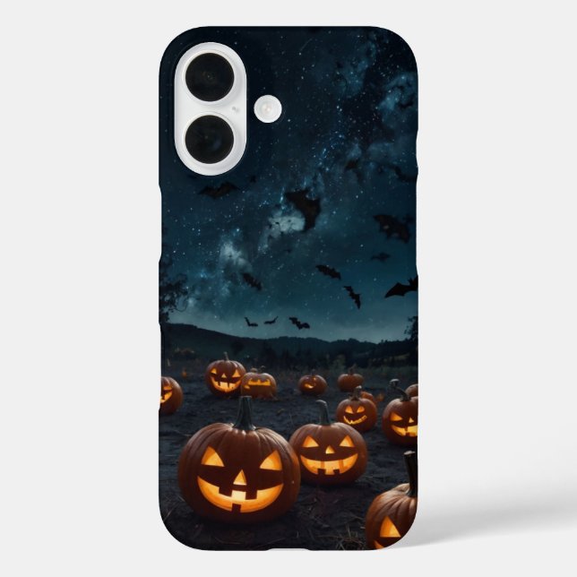 Funda iPhone 16 Constelaciones cósmicas de Halloween (Reverso )
