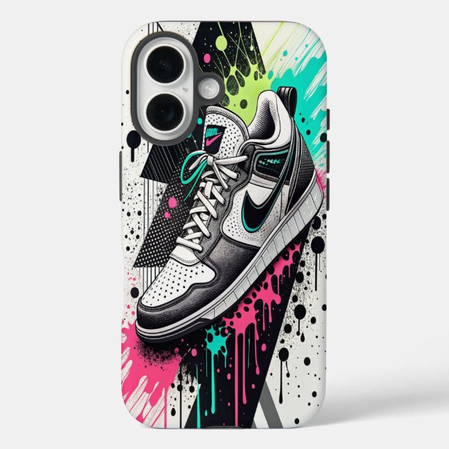 Funda iPhone 16 Contraste geométrico. (Reverso )