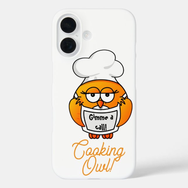 Funda iPhone 16 Cooking Owl - Gimme a call (Reverso )