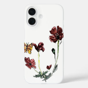 Funda iPhone 16 Copos de mariposa de arte natural