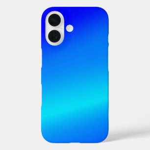 Funda iPhone 16 Copper azul oscuro color de agua abstracto pastel