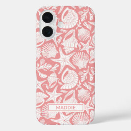 Funda iPhone 16 Coral Shells Personalized