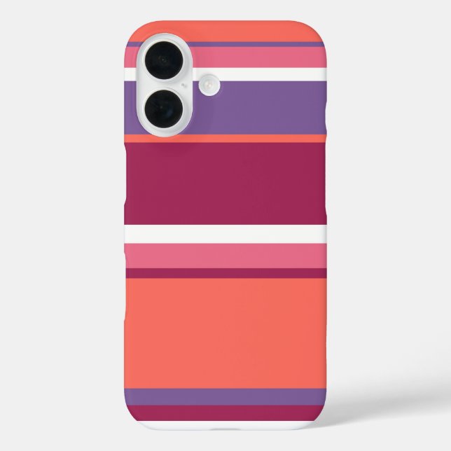 Funda iPhone 16 Coral vivo, rojo y violeta  (Reverso )