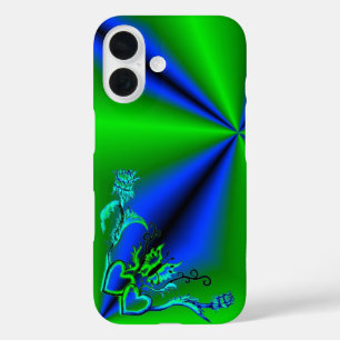 Funda iPhone 16 Corazón con flor y mariposa