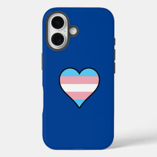 Funda iPhone 16 Corazón del Orgullo Trans