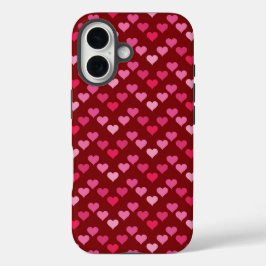 Funda iPhone 16 Corazón rojo sin costuras