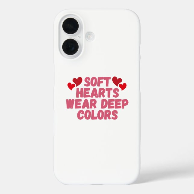 Funda iPhone 16 Corazones blandos Alma audaz (Reverso )