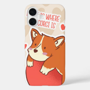 Funda iPhone 16 Corgi Comfort Zone Home es el lugar donde mi perro