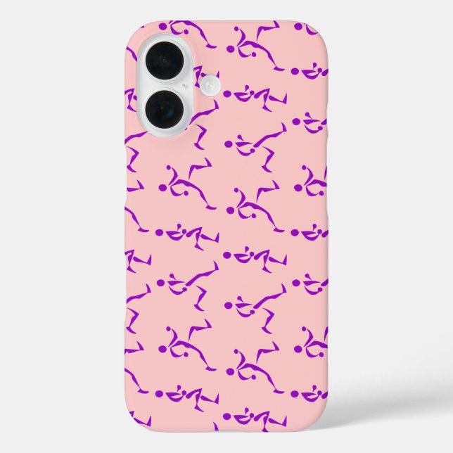 Funda iPhone 16 Corredores púrpura (Reverso )