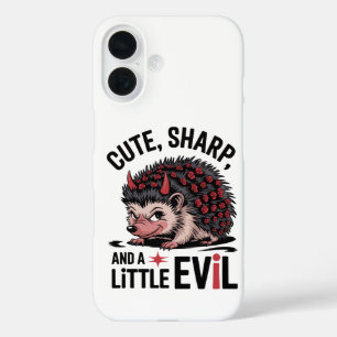 Funda iPhone 16 Corta, aguda y un poco malvada - Gracioso Erizo