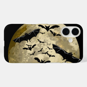 Funda iPhone 16 Cosecha De Halloween Luna Completa Y Vuelos Noctur