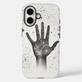 Funda iPhone 16 Cosmic Hand in Starry Galaxy – Surreal Spiritual S