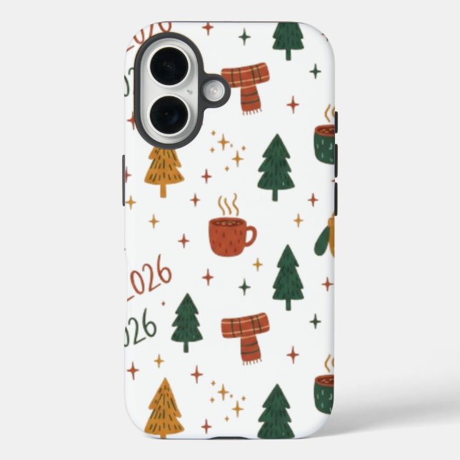 Funda iPhone 16 Cozy Winter Vibes 2026 - Cute Puppy and Kitten Chr (Reverso )