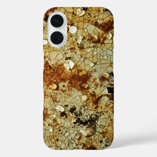 Funda iPhone 16 Cracked Rusty Metal Surface