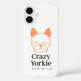 Funda iPhone 16 Crazy Yorkie