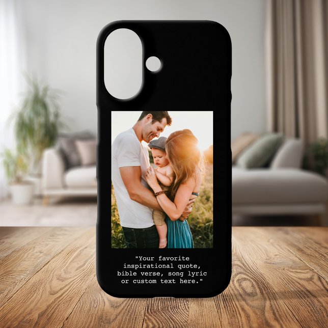 Funda iPhone 16 Crea tu propia foto y cita personalizada (Subido por el creador)