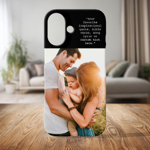 Funda iPhone 16 Crea tu propia foto y cita personalizada