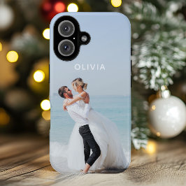 Funda iPhone 16 Crea tu propia plantilla de foto con nombre person