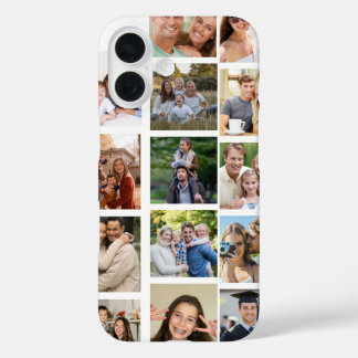 Funda iPhone 16 Crea tu propio collage de 14 fotos