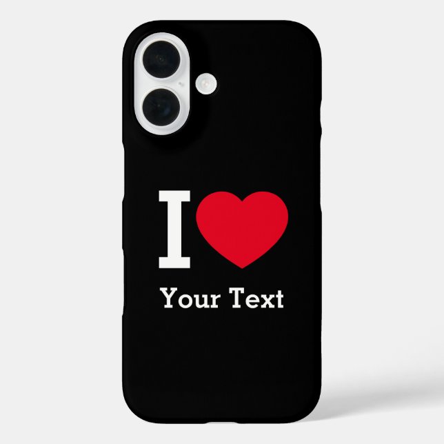 Funda iPhone 16 Crea tu propio divertido Yo amo  (Reverso )