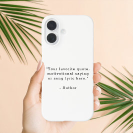 Funda iPhone 16 Create Your Own Quote