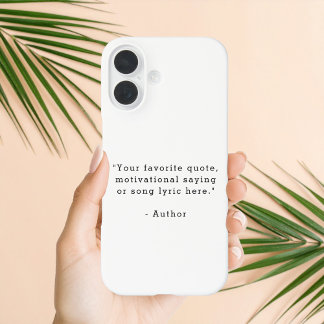 Funda iPhone 16 Create Your Own Quote