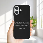 Funda iPhone 16 Create Your Own Quote<br><div class="desc">Create your own quote iPhone case. Features your favorite inspirational quote,  song lyric,  funny saying,  bible verse or custom text in minimalist black and white typewriter style typography.</div>
