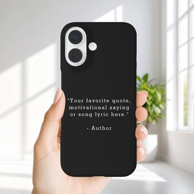 Funda iPhone 16 Create Your Own Quote (Subido por el creador)