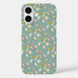 Funda iPhone 16 Criaturas del océano acuamarino