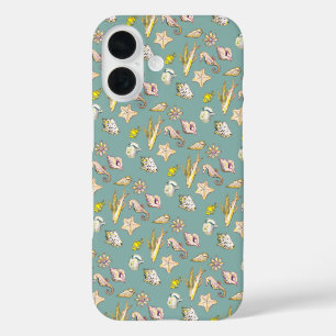 Funda iPhone 16 Criaturas del océano acuamarino