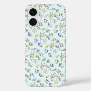 Funda iPhone 16 Criaturas del océano acuamarino