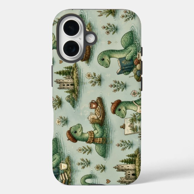 Funda iPhone 16 Criptídeos Acogedores Nessie Monstruo del Lago Nes (Reverso )