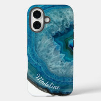 Cristal Blue Geode Slice | Personalizado