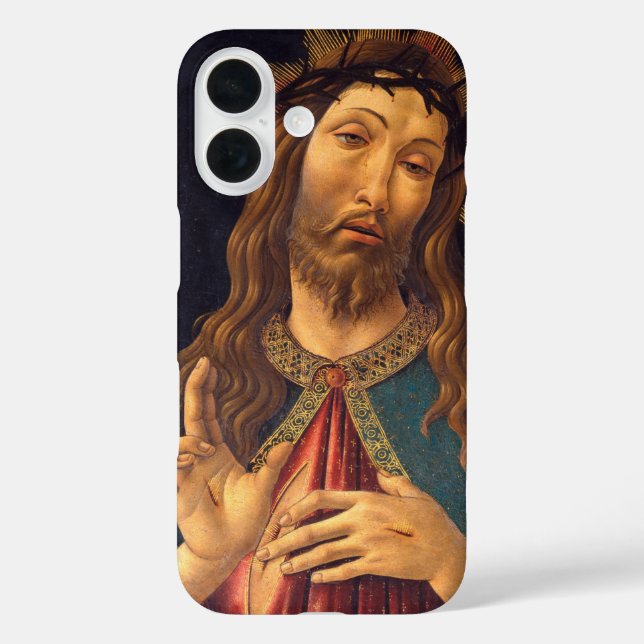 Funda iPhone 16 Cristo coronado con ánimos por Sandro Botticelli (Reverso )